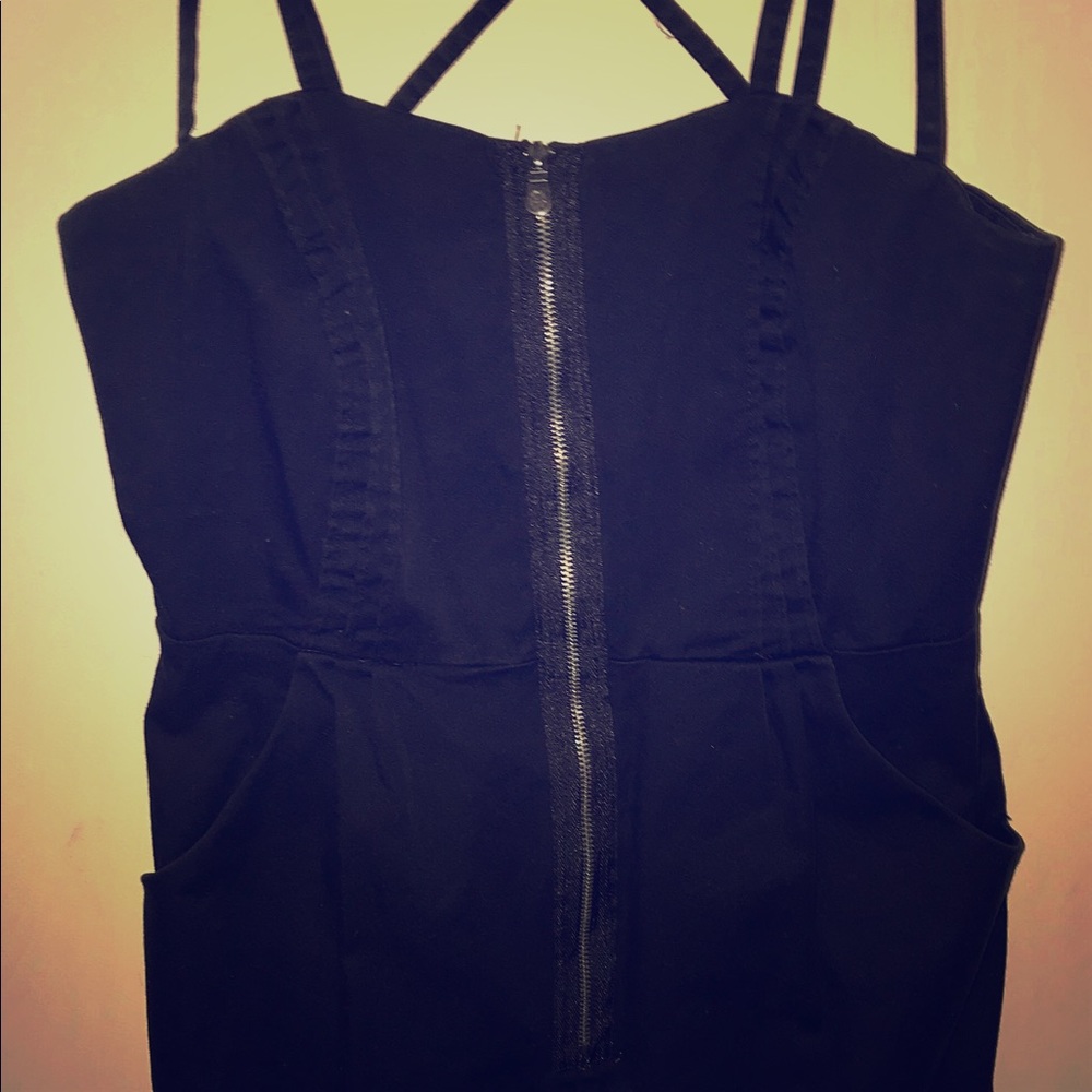 Black Zip Up Party Dress